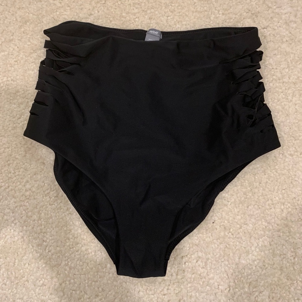 Aerie high waisted black bathing suit bottoms